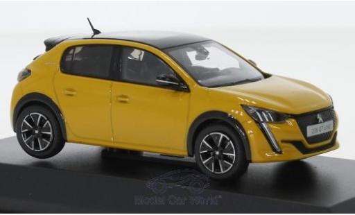 Peugeot 208 1/43 Norev GT giallo/nero 2019 modellino in miniatura