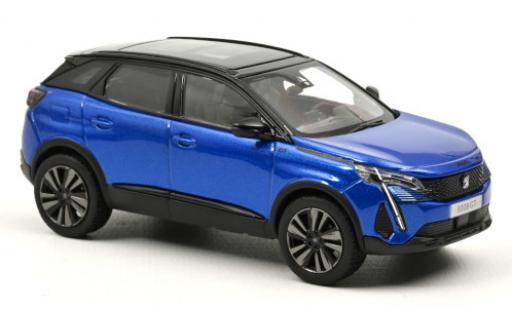 Peugeot 3008 1/43 Norev GT Black Pack metallico blu 2021 modellino in miniatura