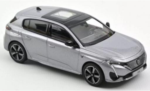 Peugeot 308 1/43 Norev GT metallico grigio 2021 modellino in miniatura