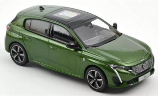 Peugeot 308 1/43 Norev GT metallico verde 2021 modellino in miniatura