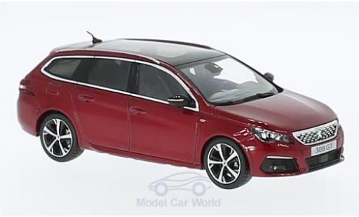 Peugeot 308 GT 1/43 Norev SW GT metallico rosso 2017 modellino in miniatura