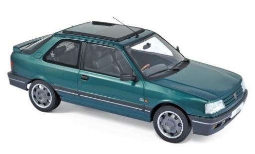 Peugeot 309 1/18 Norev GTI metallico verde 1991 modellino in miniatura