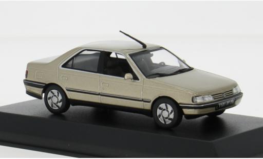 Peugeot 405 1/43 Norev SRi metallise beige 1991 1:43 modellino in miniatura