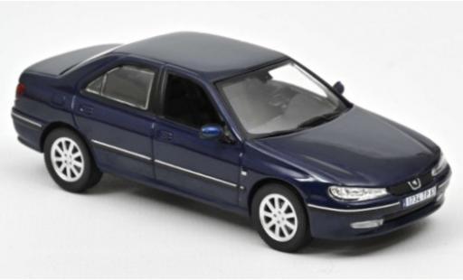 Peugeot 406 1/43 Norev blu 2003 modellino in miniatura
