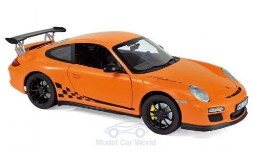 Porsche 997 GT3 RS 1/18 Norev 911 ( II) GT3 RS orange 2009 modellino in miniatura