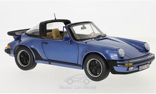 Porsche 930 Turbo 1/18 Norev 911 Turbo Targa metallico blu 1987 modellino in miniatura
