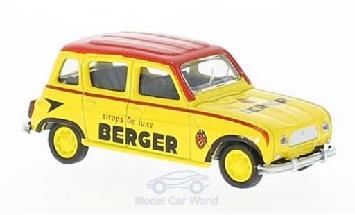 Renault 4 L 1/64 Norev giallo/rosso Cycliste Berger (F) 196 modellino in miniatura