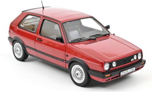 Volkswagen Golf 1/18 Norev II GTI metallico rosso 1990 modellino in miniatura