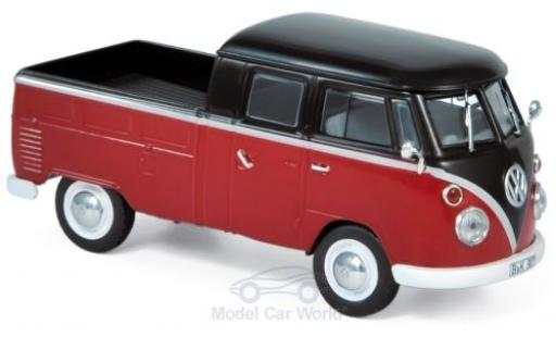 Volkswagen T1 1/43 Norev Doppelkabine rosso/nero 1961 modellino in miniatura