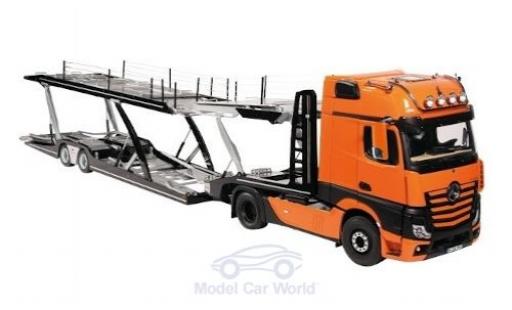 Mercedes Actros 1/18 NZG GigaSpace 4X2 FH25 orange/nero Autotransporter modellino in miniatura