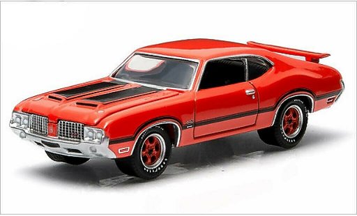 Oldsmobile Cutlass 442 1/64 Greenlight orange 1972 modellini auto