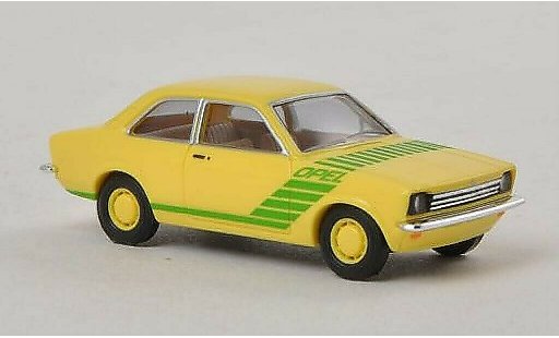Opel Kadett C Swinger 1/87 Busch giallo/verde 1977 modellini auto