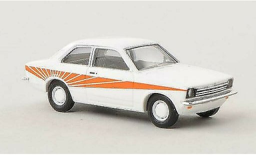 Opel Kadett C Swinger 1/87 Busch bianco/orange 1977 modellini auto