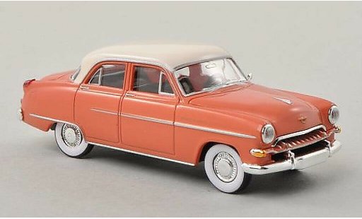 Opel Kapitan 1954 1/87 Brekina lachs-rot/bianco modellini auto