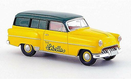 Opel Olympia Base 1/87 Brekina Caravan Libella giallo/verde modellini auto