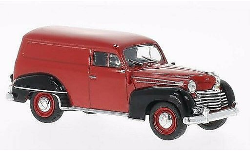 Opel Olympia Base 1/43 WhiteBox Furgone rosso/nero 1950 modellini auto