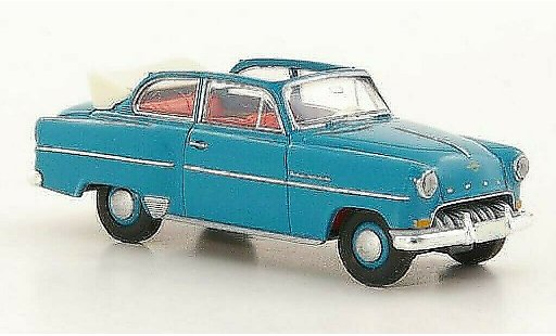 Opel Olympia Rekord 1/87 Brekina Cabrio-Berlina turchese modellini auto