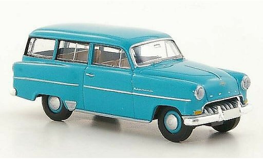 Opel Olympia Rekord 1/87 Brekina Caravan turchese modellini auto