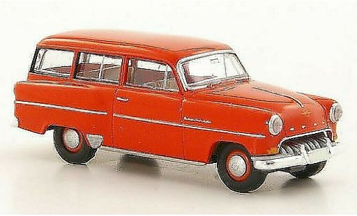 Opel Olympia Rekord 1/87 Brekina Caravan rosso modellini auto