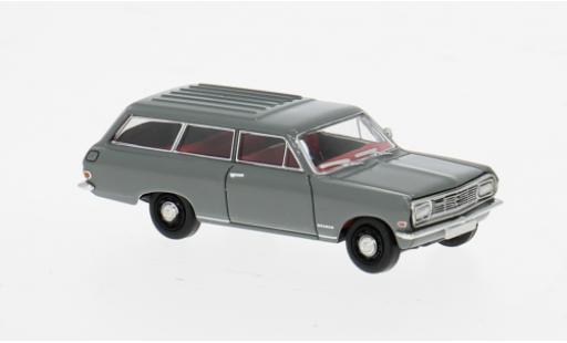 Modellini auto Opel Rekord B Caravan grau 1965 1/87 Brekina