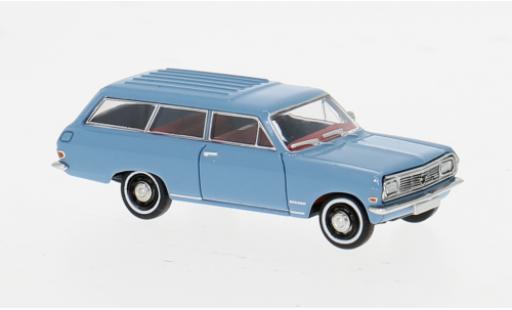 Modellini auto Opel Rekord B Caravan blau 1965 1/87 Brekina