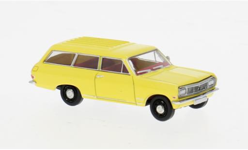 Modellini auto Opel Rekord B Caravan gelb 1965 1/87 Brekina