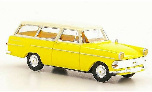 Opel Rekord P2 1/87 Brekina PII Caravan giallo/beige modellini auto