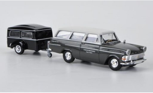 Opel Rekord P2 1/87 Brekina PII Caravan con Westfalia-Bestattungsanhanger modellini auto