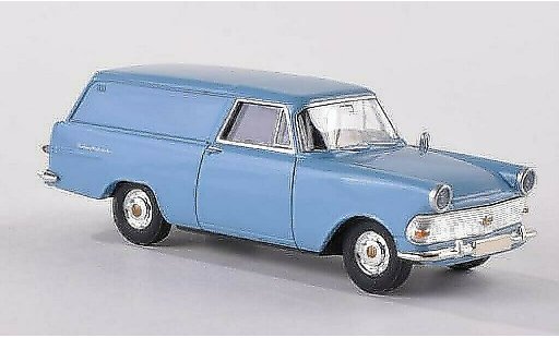 Opel Rekord P2 1/87 Brekina PII furgone blu modellini auto