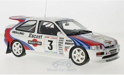 Ford Escort 1/18 Ottomobile RS Cosworth Gr.A No.3 Martini Rallye Mille Miglia 1995 F.Cunico/S.Evangelisti modellino in miniatura