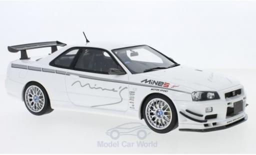 Nissan Skyline 1/18 Ottomobile GT-R (R34) MineS bianco RHD 2011 modellino in miniatura