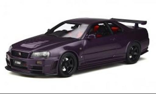 Nissan Skyline 1/18 Ottomobile GT-R (Z34) Nismo Z-Tune metallico porpora RHD 1998 avec nero jantes modellino in miniatura
