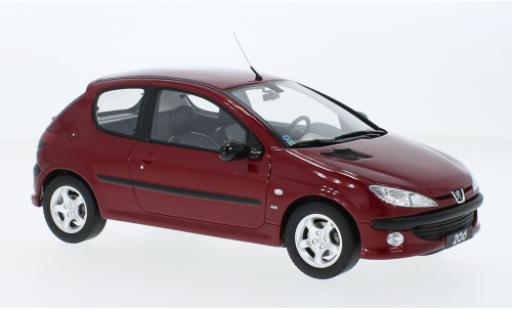 Peugeot 206 1/18 Ottomobile S16 rosso 1999 modellino in miniatura