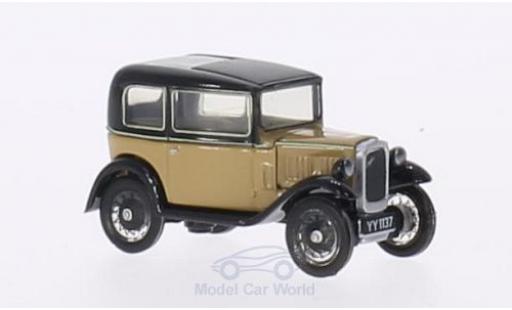 Austin Seven 1/76 Oxford RN Saloon beige/nero RHD modellino in miniatura