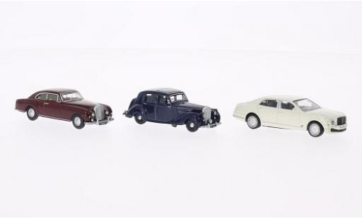 Bentley 3 1/76 Oxford er-Set: MkVI - dkl.-blu Continental - dkl.-rosso Mulsanne - bianco blu/rosso modellino in miniatura