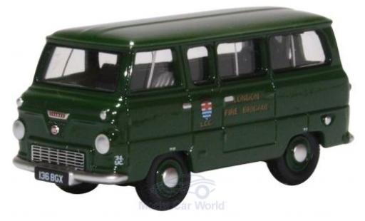 Ford 400E 1/76 Oxford Minibus verde London Fire Brigade modellino in miniatura