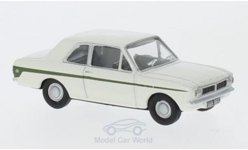 Ford Cortina 1/76 Oxford MK2 bianco/verde RHD modellino in miniatura