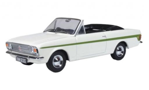 Ford Cortina 1/43 Oxford MkII Crayford Convertibile bianco/verde RHD modellino in miniatura
