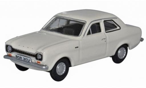 Ford Escort 1/76 Oxford MkI bianco RHD modellino in miniatura