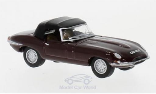 Jaguar E-Type 1/76 Oxford Convertibile rosso modellino in miniatura