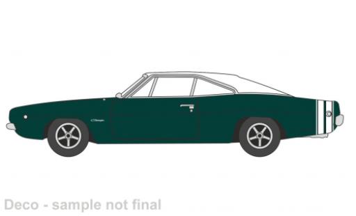 Dodge Charger 1/87 Oxford vert foncé/bianco 1968 modellino in miniatura