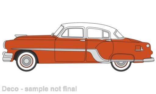 Pontiac Chieftain 1/87 Oxford rosso/bianco 1954 modellino in miniatura