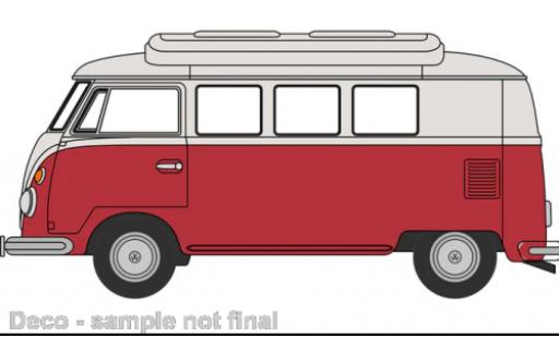 Volkswagen T1 1/76 Oxford Camper rosso/beige modellino in miniatura