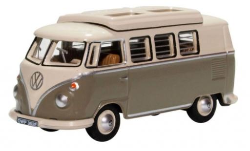 Volkswagen T1 1/76 Oxford Camper grigio/bianco modellino in miniatura