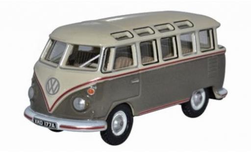 Volkswagen T1 1/76 Oxford Samba Bus beige/grigio modellino in miniatura
