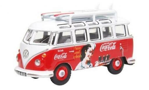 Volkswagen T1 1/76 Oxford Samba Bus Coca-Cola avec Surfboards sur Rack de toit modellino in miniatura