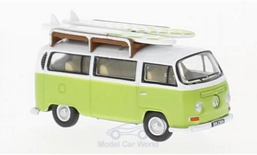 Volkswagen T2 B 1/76 Oxford Bay Window Camper verde/bianco mit Surfboards modellino in miniatura