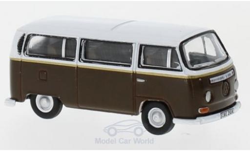 Volkswagen T2 B 1/76 Oxford Bay Window marroneee/bianco Auf Wiedersehn Pet modellino in miniatura