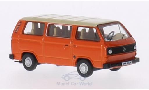 Volkswagen T2 B 1/76 Oxford 5 Bus orange/beige modellino in miniatura