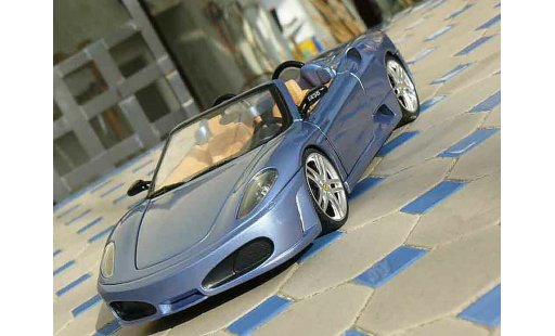 Ferrari F430 spider 1/18 Hot Wheels blu metallized modellini auto